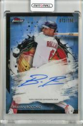 2024 Topps Finest Brayan Rocchio Finest Autograph Sky Blue Refractor【073/150】 Cleveland Guardians