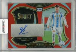 2024-25 PANINI SELECT FIFA Giovani Lo Celso #PS-GLC Pitchside Signatures Red Auto Argentina