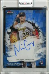 2024 Topps Finest Nick Gonzalez Finest Autograph Blue Refractor【45/99】 Pittsburgh Pirates