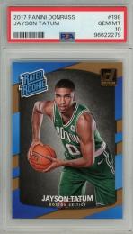 2017-18 Panini Donruss Jayson Tatum Base RC #198【PSA 10 GEM MT】