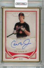 2019 Topps Definitive Collection Baltimore Orioles Cal Ripken Jr. Framed Autographs Red (パラレル版) (1of1!) 1/1