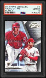 2018 Topps Gold Label #17 Shohei Ohtani  Shohei Ohtani Class 3 【PSA GEM MT 10】  (MSV#2750)