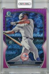 2023 Topps Bowman Chrome Jasson Domínguez Fuchsia Shimmer #BCP-225【049/199】 New York Yankees