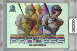 2023 Topps Bowman Chrome Jackson Merrill Prospect Process #PRP-19 San Diego Padres