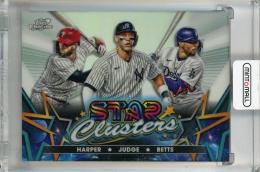 2023 Topps Cosmic Chrome Bryce Harper/Aaron Judge/Mookie Betts Stars Clusters #SC-5