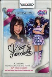 2025 BBM チアリーダーカード DANCING HEROINE Kaede 直筆サインカード【84/90】 Cheer Dragons