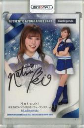 2025 BBM チアリーダーカード DANCING HEROINE Natsuki 直筆サインカード【06/90】 Bluelegends　※角に傷あり