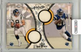 2002 Upper Deck MVP Souvenirs Doubles Drew Brees/LaDainian Tomlinson Dual Game Jersey  New Orleans Saints/ Los Angeles Chargers