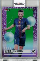 2025-26 Topps Finest UEFA Club Competitions Khvicha Kvaratskhelia Green Refractors #320【16/35】