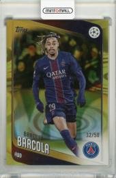 2025-26 Topps UEFA Club Competitions Bradley Barcola Gold Raindrops #63【32/50】