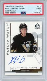 2006-07 UPPER DECK SP Authentic  Kristopher Letang Autograph (PSA9 MINT) 517/999