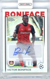 2024-25 Topps Chrome UEFA Club Competitions Victor Boniface #CA-VB Chrome Autographs Topps fractors Parallel【10/52】 Bayer 04 Leverkusen
