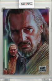 2021 TOPPS Chrome Star Wars Galaxy Refractors #38 Qui-Gon Jinn