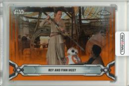 2019 TOPPS Chrome Star Wars Legacy Orange Refractors #158  Rey and Finn Meet 【12/25】