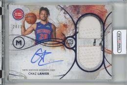2025-26 Topps Motif  Chaz Lanier Motif Rookie Dual Relic Autographs Ultramarine Blue #RDRA-CL【28/39】 Detroit Pistons