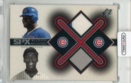 2001 UPPER DECK SPx Sammy Sosa/Ernie Banks Winning Materials Update Duos #SSEB Chicago Cubs