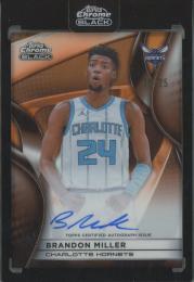 2025-26 Topps Chrome Black Brandon Miller Orange Refractors #AUBM【5/25】 Charlotte Hornets