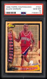 1996-97 Topps #YQ1 Allen Iverson Allen Iverson Youthquake【PSA GEM MT 10】 Philadelphia 76ers