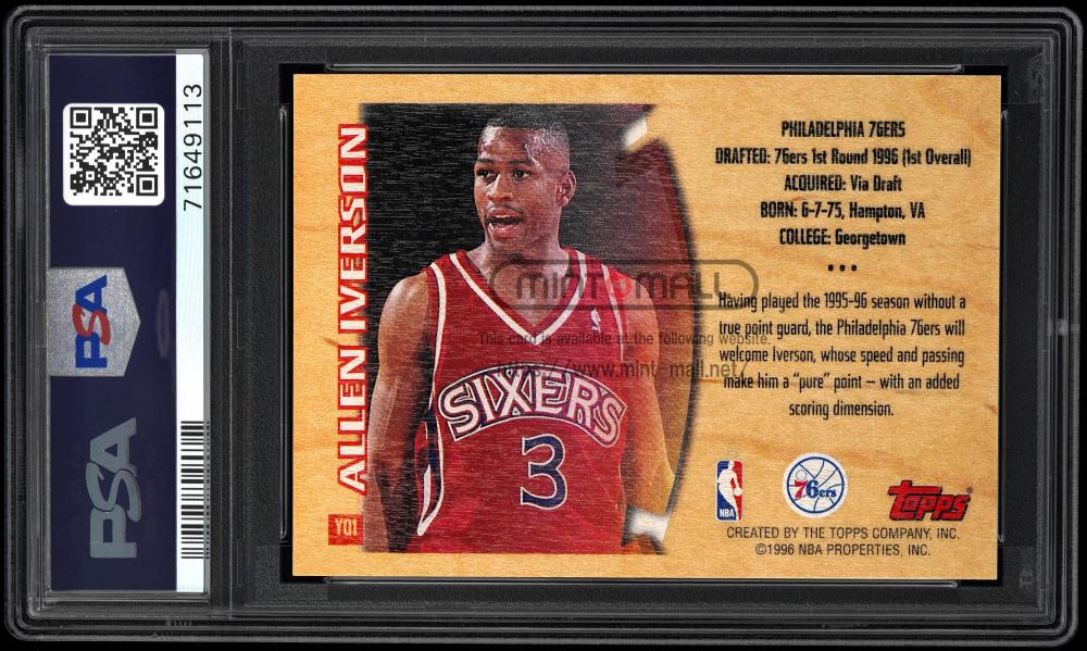 PSA10! アレンアイバーソン  NBAカード 1996-97  topps ミントモール / MINT VAULT店 (MSV委託品通販) / 1996-97 Topps