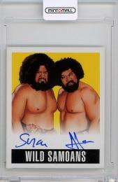 2014 Leaf Originals Wrestling  Wild Samoans Autographs Yellow #WS1 64/99