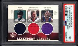 2002-03 UD SuperStars #IDK Ichiro/Beckham/Bryant Legendary Leaders Triple Jersey【004/250】【PSA MINT 9】