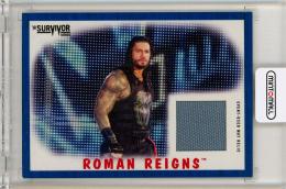 2017 Topps Heritage WWE  Roman Reigns Survivor Series 2016 Mat Relics Blue 38/50