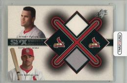 2001 UPPER DECK SPx Albert Pujols/Jim Edmonds Winning Materials Update Duos #APJE St.Louis Cardinals