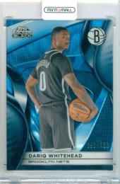 2025-26 Topps Chrome Black Dariq Whitehead #34 Base Blue Wave Refractor Parallel【098/150】 Nets