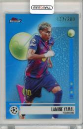 2025-26 Topps Finest UEFA Club Competitions Lamine Yamal Blue Refractor【137/200】 FC Barcelona