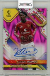 2024-25 Topps Finest UEFA Club Competitions Kobbie Mainoo Magenta Wave Refractor【68/75】 Manchester United