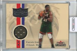 2001-02 Fleer Platinum Patrick Ewing National Patch Time #19 Orlando Magic