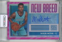 2017-18 Panini Status Basketball Malik Monk New Breed Autographs Pink #10【065/149】 Charlotte Hornets