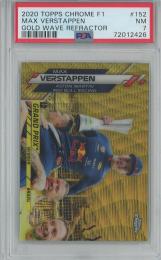 2020 Topps Chrome F1  Max Verstappen Gold Wave Refractor #152 48/50 【PSA7】