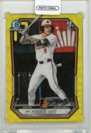 2025 BOWMAN Wehiwa Aloy Chrome Prospects Yellow Wave #BCP135【17/75】 Baltimore Orioles