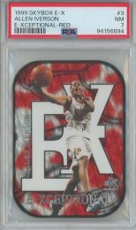 1999-2000 Skybox EX Allen Iverson E-Xceptional Red/#3【PSA7】 Philadelphia 76ers