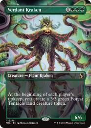 【FRA】【EN】〈FOIL〉〈ボーダーレス〉新緑のクラーケン / Verdant Kraken(375-R-G)
