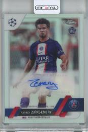 2022-23 Topps Chrome UEFA Club Competitions Warren Zaire-Emery Chrome Autographs #CA-WZ RC Paris Saint-Germain