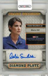 2021 UD Marvel Black Diamond  Maria Hill  Plate Cobie Smulders Autograph Card