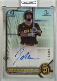 2022 Bowman Jakob Marsee Chrome Refractor Autograph【310/499】 San Diego Padres