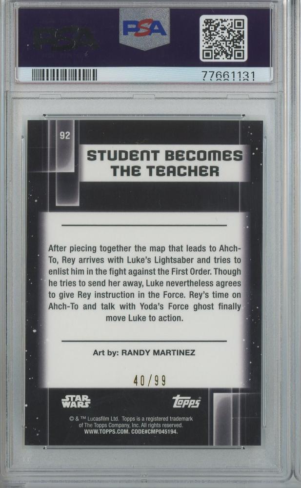 ミントモール / MINT 池袋店 / 2021 Topps Star Wars Galaxy Student Becomes the Teacher  Wave Refractor #92 40/99【PSA10】