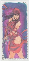 2017 Upper Deck Marvel Premier Babisu Kourtis Sketch/Triple Panel/Elektra【1/1】