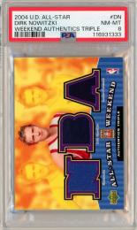 2004-05 UPPER DECK Dirk Nowitzki All-Star Weekend Authentics Triple #DN【PSA8】《Near MINT-MINT》Dallas Mavericks