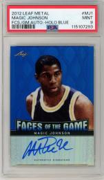 2012-13 LEAF Metal Basketball Magic Johnson Faces of the Game Autographs Holo Blue #MJ1 25枚限定【11/25】【PSA9】《MINT》