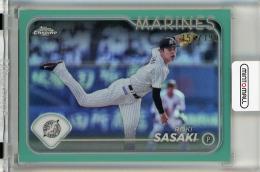 2024 Topps NPB Chrome 佐々木朗希 Aqua Refractors【158/199】 千葉ロッテマリーンズ