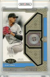 2024 Topps Tier One Eury Perez #T1R-EP Tier One Relics Buttons Parallel【5/5】《ラストナンバー》 Marlins