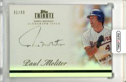 2012 Topps Tribute Paul Molitor #TA-PM Autograph Card【01/99】《1stナンバー》 Brewers