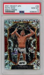 2021 Panini Select UFC  Nate Diaz Disco #39 (PSA 10 GEM MT)