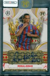 2024-25 TOPPS Reverence UEFA Club Competitions Ronaldinho Crowned Legend Autographed Jewel Relics Red【4/5】 FC Barcelona