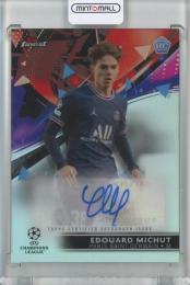 2021-22 Topps Finest UEFA Champions League Edouard Michut Base Autographs/#BA-EM Paris Saint-Germain FC