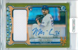 2026 Topps Bowman Nolan McLean #JCAR-NR Jumbo Chrome Autograph Relic Gold Refractor Parallel【18/50】 Mets